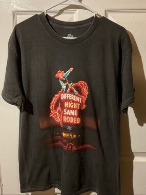 Bailey Zimmerman “Different Night Same Rodeo” Mineral Washed Black Graphic Tee